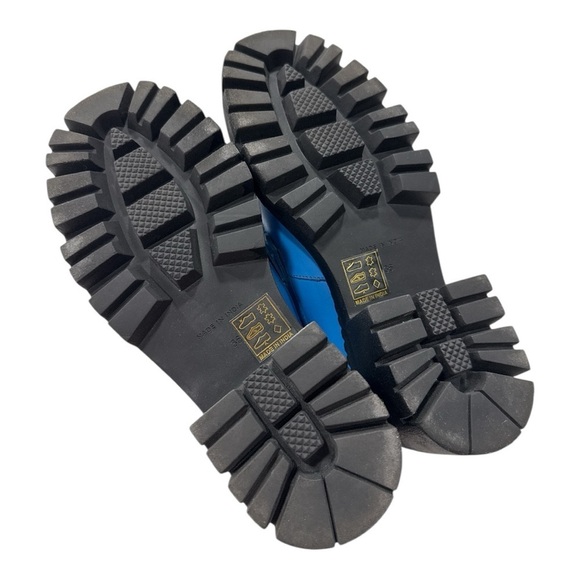 Free People Lyra Lug Sole Leather Loafers in Baywatch Blue size 36 US 6 - Picture 10 of 12